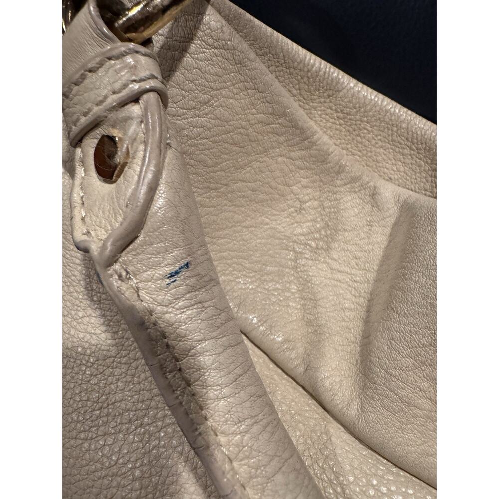 Marc by Marc Jacobs Classic Q Hillier Pebble Leather Hobo Bag White Shoulder - Picture 5 of 13